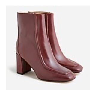 J. Crew Burgundy Heeled Boots
